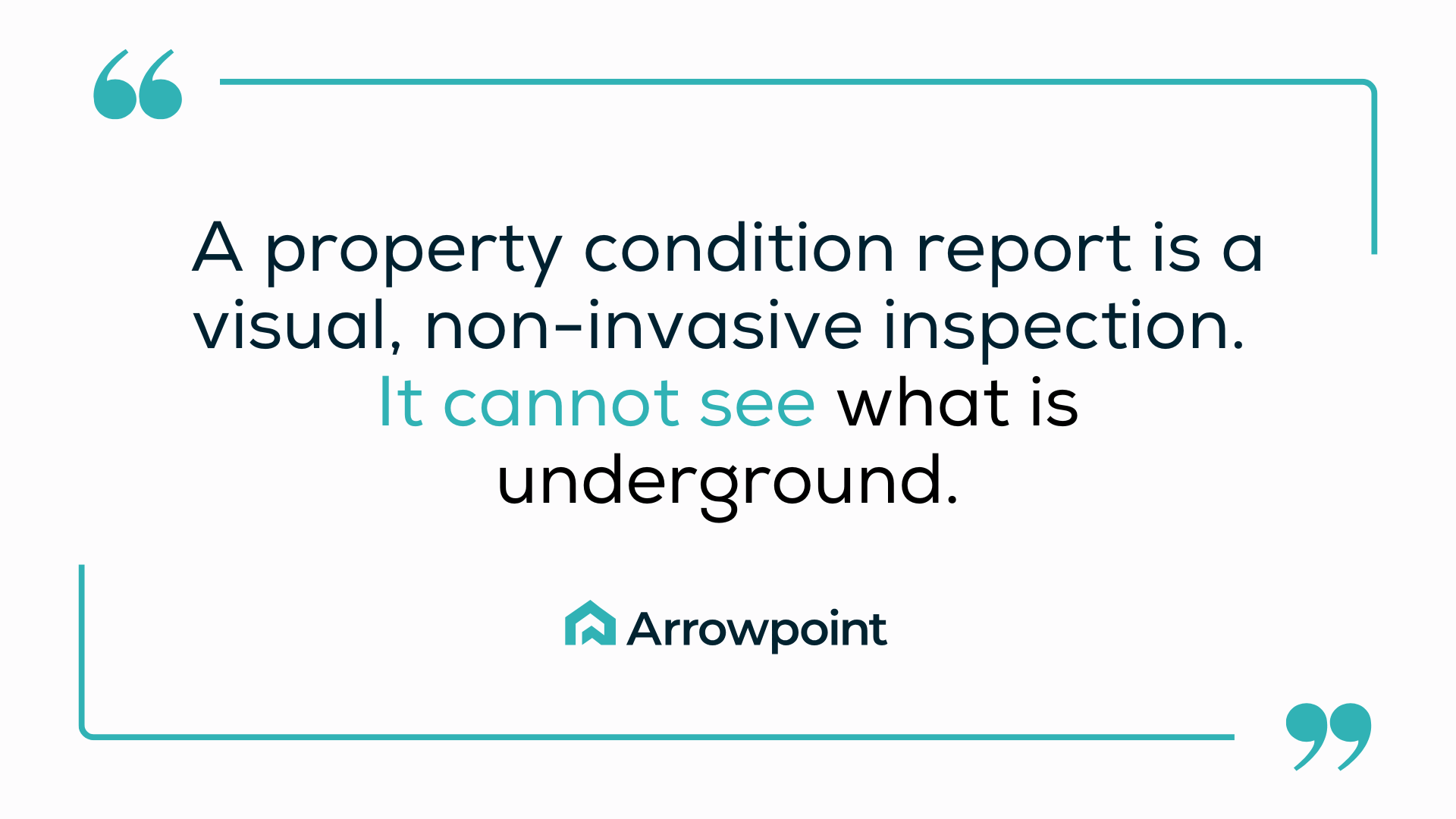 3C4 - 1 - inspection cannot see underground