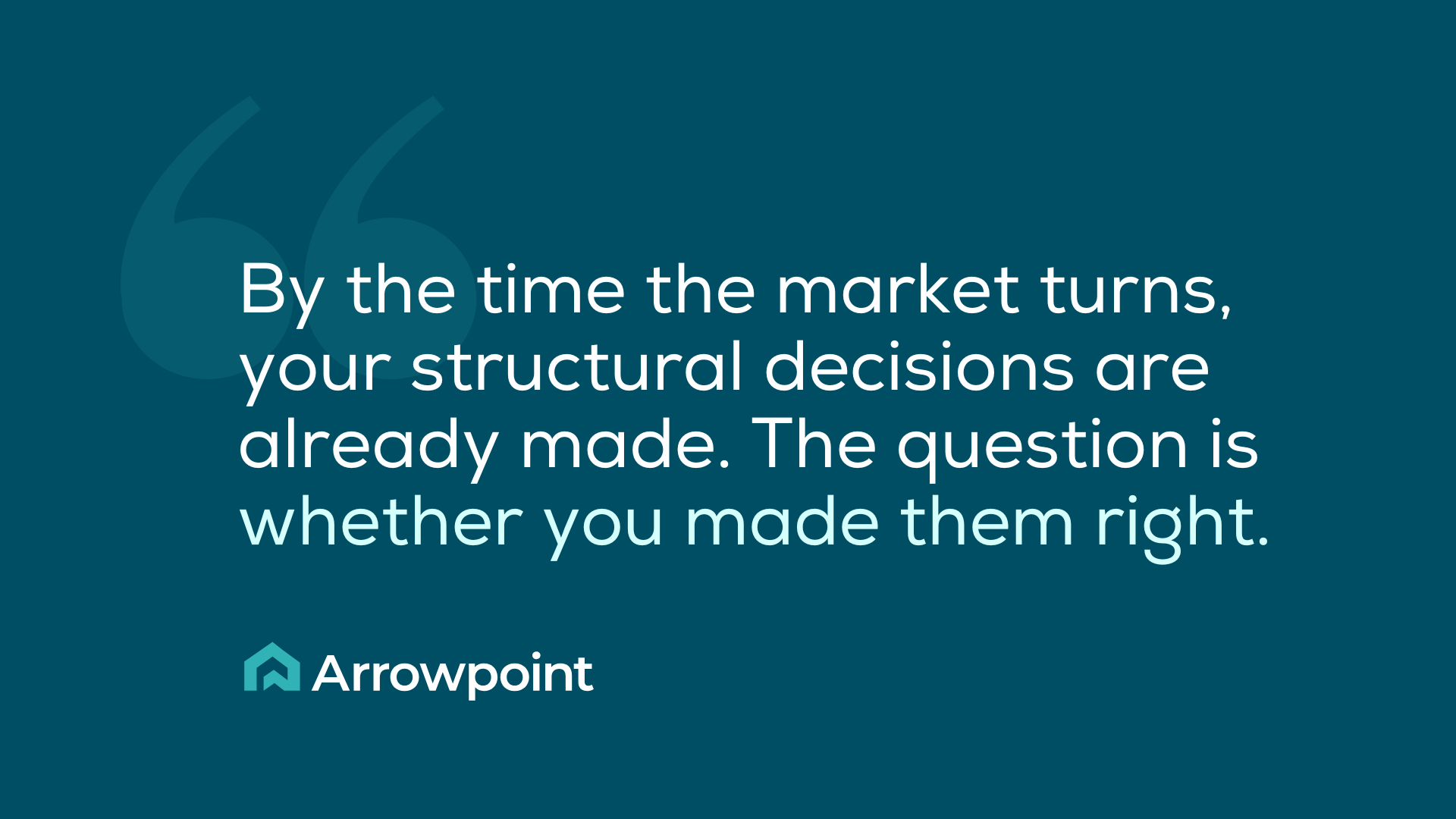 4C1 - 1 - structural decisions already made