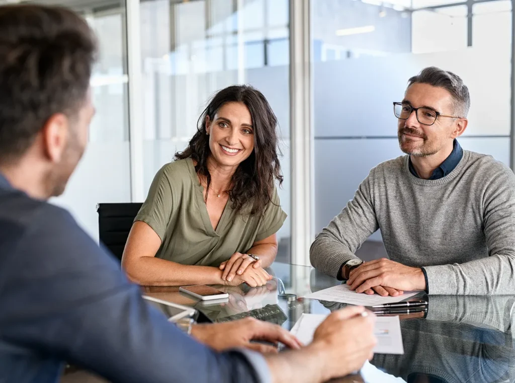 Real Estate agent closing a deal